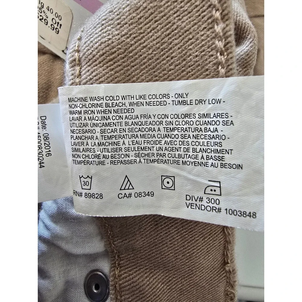 Gloria Vanderbilt Amanda Slimming Tapered Leg Jeans Latte‎ Tan Womens Size 6 Avg